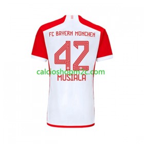 Bayern Monaco Jamal Musiala 42 Maglia Prima 2023/2024 Manica Corta